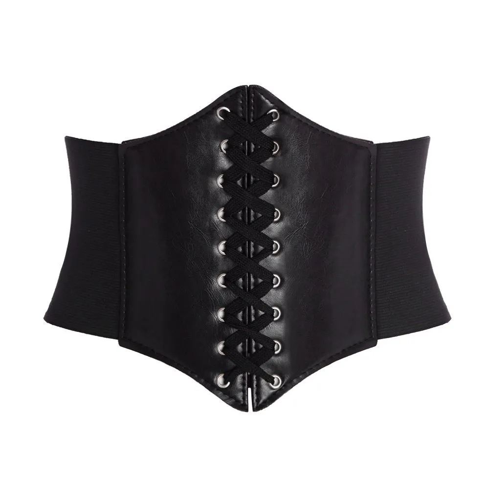 Wholesale-5 Color Waist Trainer Faux Leather Waist Training Corset Cincher Wide Waist Belt Fajas Reductoras For Women Free Shipping