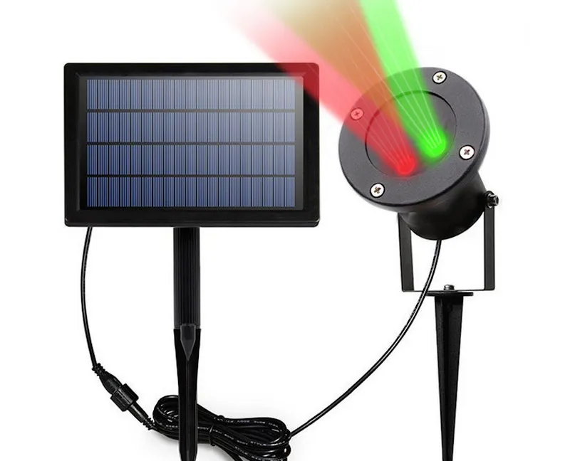 Solar Outdoor Garden Decoration Waterproof IP65 Świąteczny laser Spotlight Star Projector Rotacja Kolor Stage Light5678271