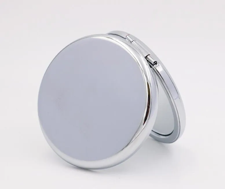 Серебряные пустые компактные зеркала отлично подходит для DIY косметический макияж зеркало свадьба подарок