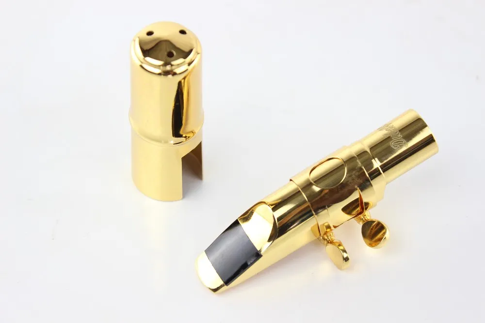 Dukoff Soprano Bb Metal Sax Bocchino Oro e Argento Taglia 5 ~ 9 Sassofono Soprano Tono B Bocchino Ottoni