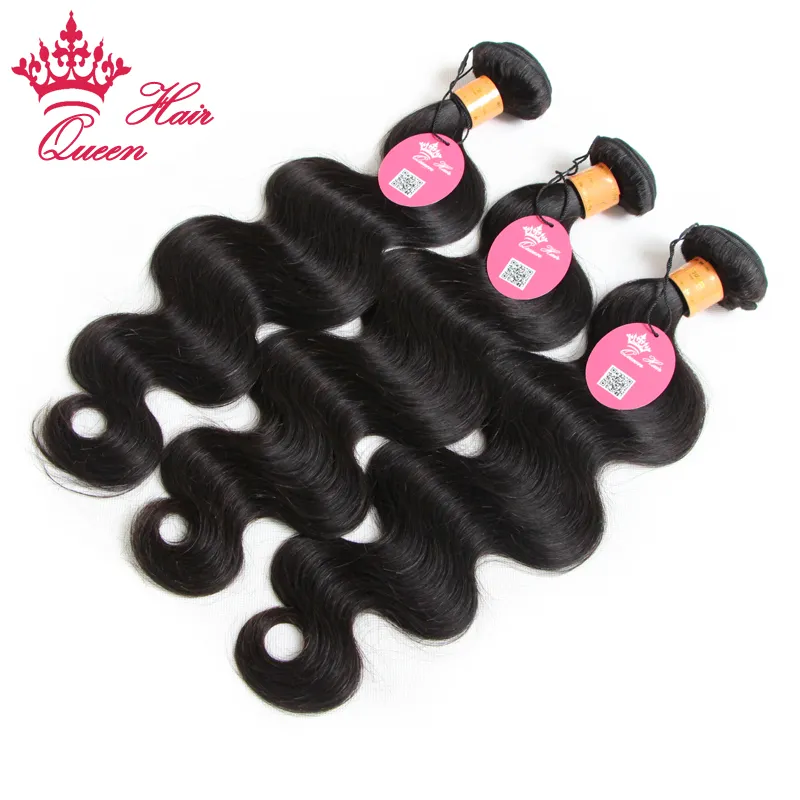 Queen Hair 100 unprocessed indian virgin human hair weave Body wave virgin Human Hair 12quot28quot 100gpc 7390907