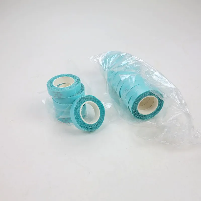 Nastro adesivo biadesivo 1 cm * 3 m strumenti l'estensione dei capelli del nastro di trama della pelle in PU Colore blu