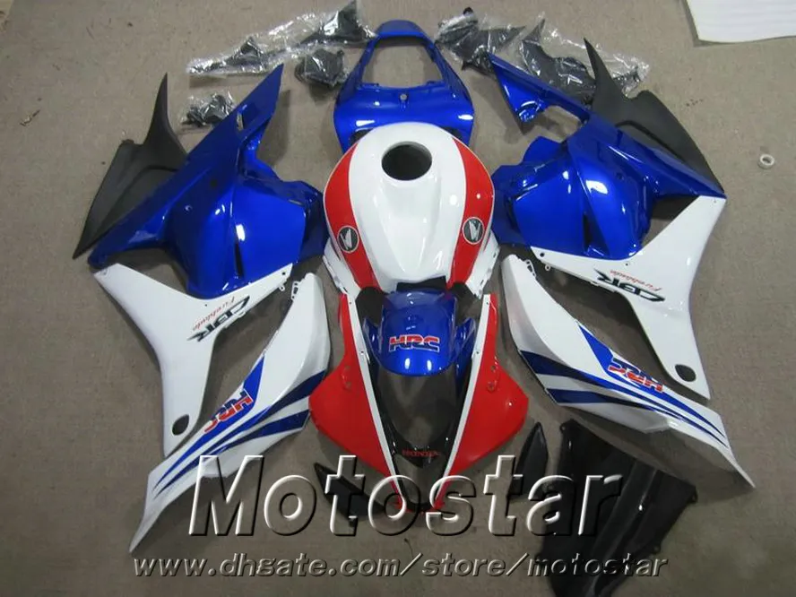 ホンダCBR600RRのための射出成形オートバイ部品2009年2011 CBR 600RR 09 10 11赤青の黒フェアリングキットYR68