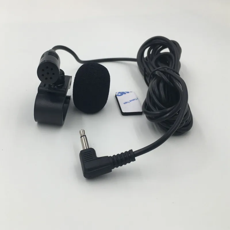 3.5mm Harici Mikrofon Mikrofon Car DVD Radyo Dizüstü Stereo Oynatıcı HeadUnit Kablo 3 M U Şekli ile Sabitleme Klip