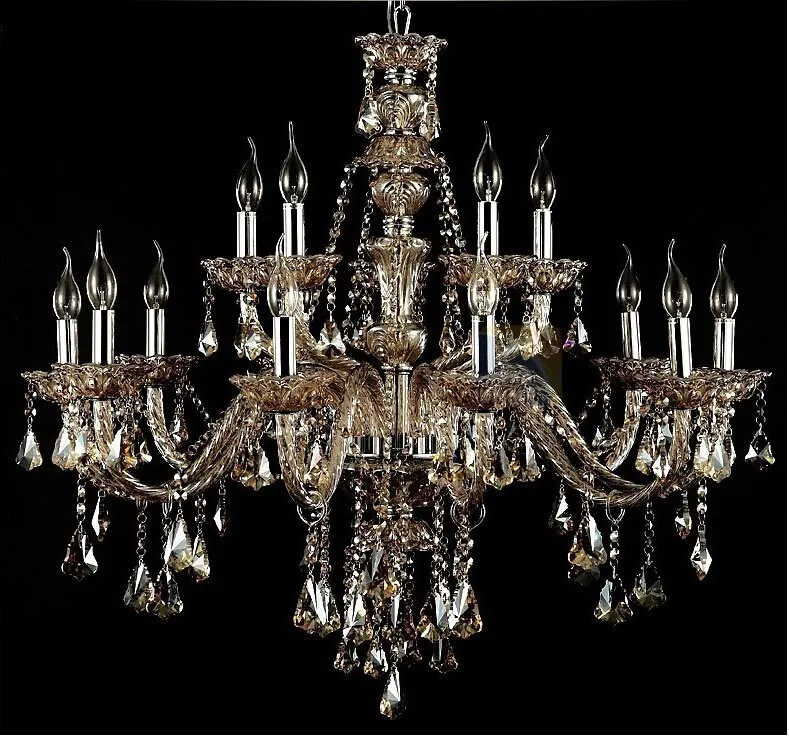 Modern Crystal Chandelier Home Lighting Champagne Chandeliers and Pendants Living Room Indoor Lamp D950mm H850mm 