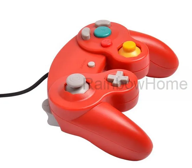 Para NGC Console Wired Game Game Controller gamepad joystick gamecube Wii U Extens￣o Cabo Turbo Dualshock Color transparente