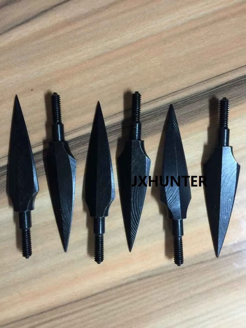 12 pieces archery hunting traditional arrow points 150 grain vintage broadheads for compound bow hunting black color