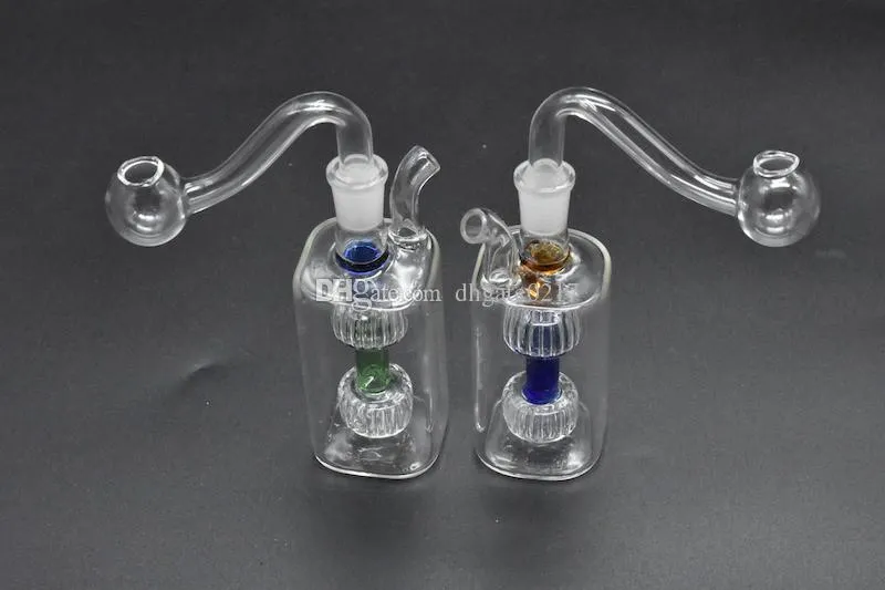 Inline Perc Percolator Bubbler Glass Water Pipe Bong 10mm Ash Catchers Bong Vortex Shiny Oil Rigs Water Smoking Pipes