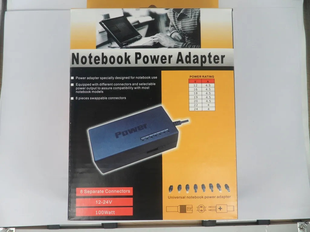 Toptan Sıcak Satış ile Evrensel 96 W Laptop Notebook AC Şarj Güç Adaptörü AB İNGILTERE AU ABD Tak perakende paketi ile 50 adet / grup