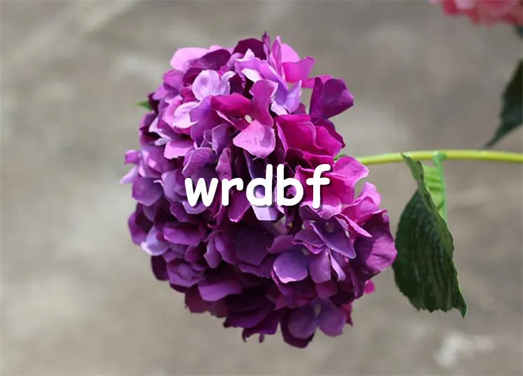 Ortensia a stelo singolo in seta 76 cm2992quot Lunghezza fiori artificiali Ortensia europea Testa di fiore grande centrotavola nuziale6733112
