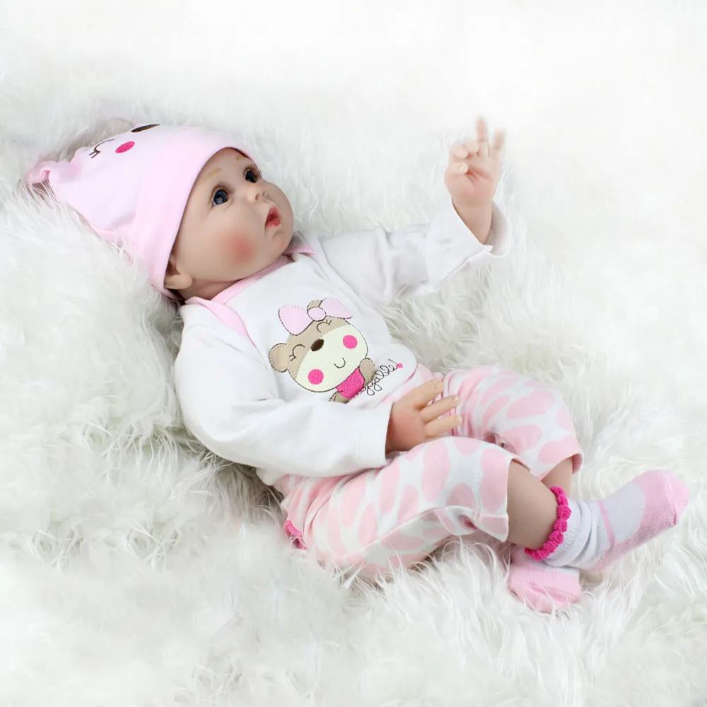 54 cm Realistico Reborn Baby Soft Silicone Vinyl Real Touch Doll Lovely Newborn Baby Reborn Baby Dolls