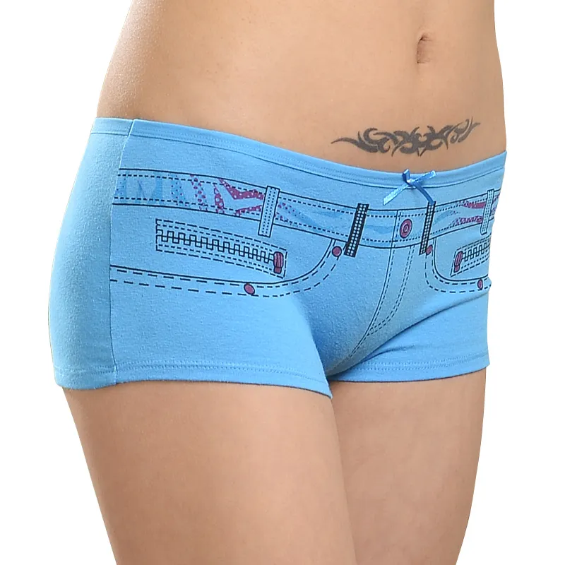 Wholesale Everyday Ladies Panties Zipper Pocket Print Womens Boxers Cotton Underwear  Lingerie Seamless Boyshorts Shorts M L XL От 2 319 руб.
