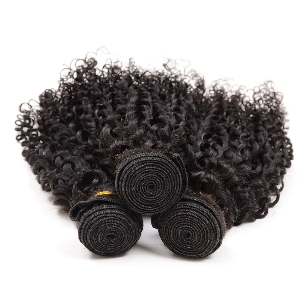 CE certifié Elibess marque 100g 3 paquets de cheveux vierges crépus bouclés cheveux armure brésilienne vierge trame de cheveux
