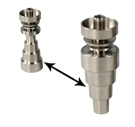 chiodo in titanio domeless universale maschio femmina fit 10mm 14mm 18mm 6in1 per bong in vetro tubo di vetro gratuito