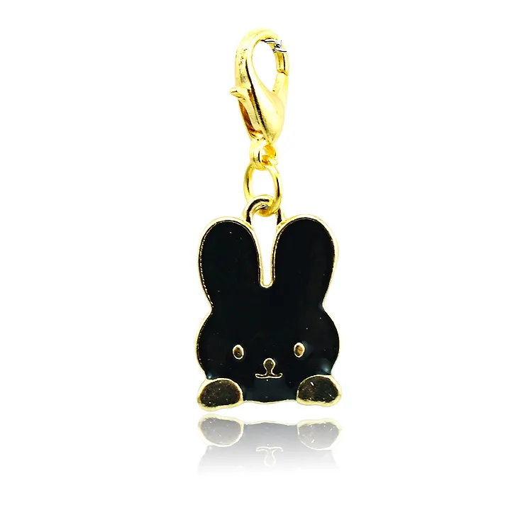 Brand New Fashion Charms galleggianti in lega Chiusura a moschettone i Coniglio Animali Charms Accessori fai da te Gioielli285r