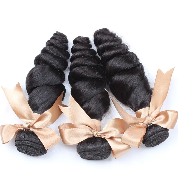 Brazilian Hair Bundles Mink HairRemy Human HairWeaves Virgin Unprocessed Top Quality Natural Color Double Weft Loose Wave Bellahair