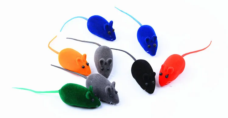 Dog Cat Playing Mics Squeak Noise Toy Lovely Rat Toy Mice False Mouse Bauble Multi-colors