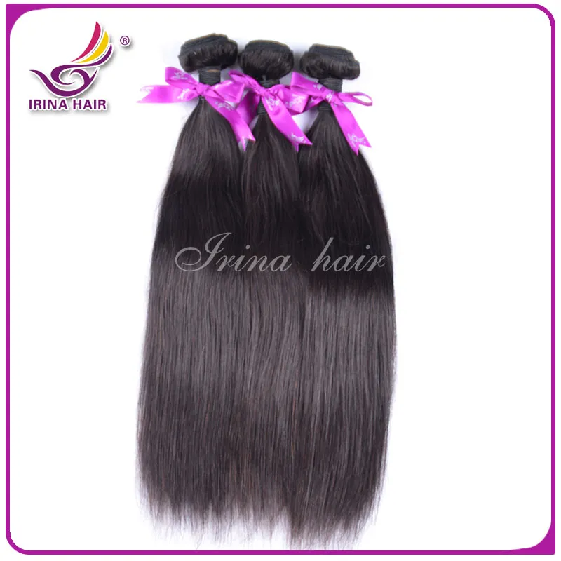 Cabelo virgem malaio feixes retos 6A malaio remy tece 100g / strand 4 Pacotes por lote não transformados remy extensões de cabelo não transformados