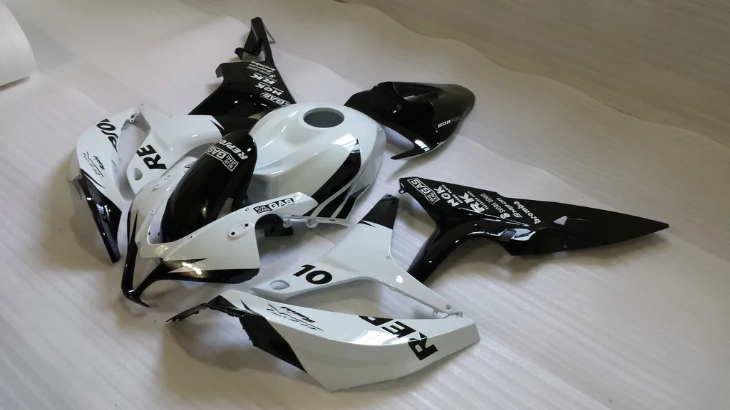 Kit de carénage de moulage par injection pour HONDA CBR600RR 07 08 CBR 600RR CBR600 F5 2007 2008 REPSOL blanc noir Carénages de moto SET + 7 cadeaux HX24