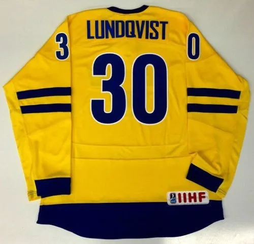 HENRIK LUNDQVIST TEAM SWEDEN   HOCKEY JERSEY  RANGERS2