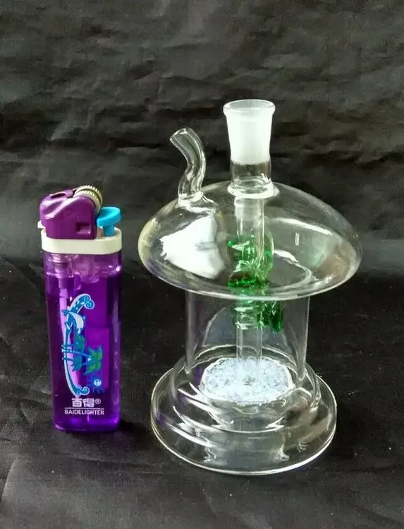 Frete grátis por atacado ----- 2016 novo cogumelo Hookah forma de vidro / vidro bong, cor de entrega aleatória, dando conjunto completo de acessórios, local