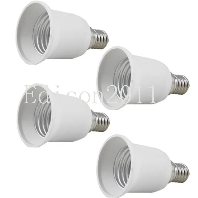 White color Lamp Holder adapter Converters Base Converter E14 to E27 or E27 to E14 for LED candle light LED bulbs screw base