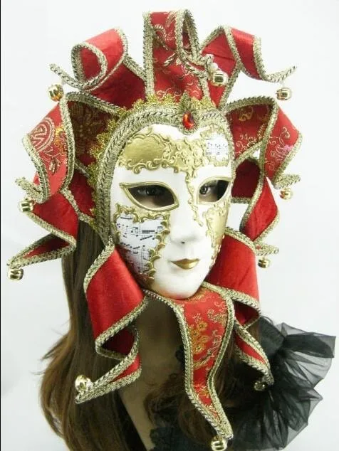 Paquet unique Masque de carnaval du Brésil dans le style de musique de carnaval de Venise Dessin à la main masque de mascarade de grain en trois dimensions ship189V