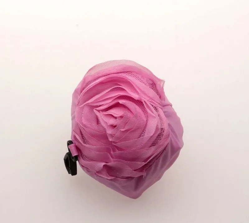 Hot ! Pink Color Pretty Rose Foldable Eco Reusable Shopping Bag 39.5cm x38cm 432