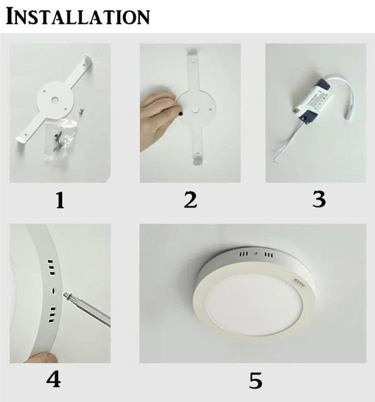 9W 15W 25W Quadrados Led montada à superfície Regulável Painel Luz Led Downlight iluminação de teto levou downlight 110-240V