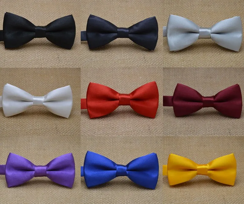 Moda Cukierki Kolor Sukienka Składane Dzieci Bow Tie Business Bow Tie Kelner Dżentelmen Krawaty Solid Colorchildren Bow krawat