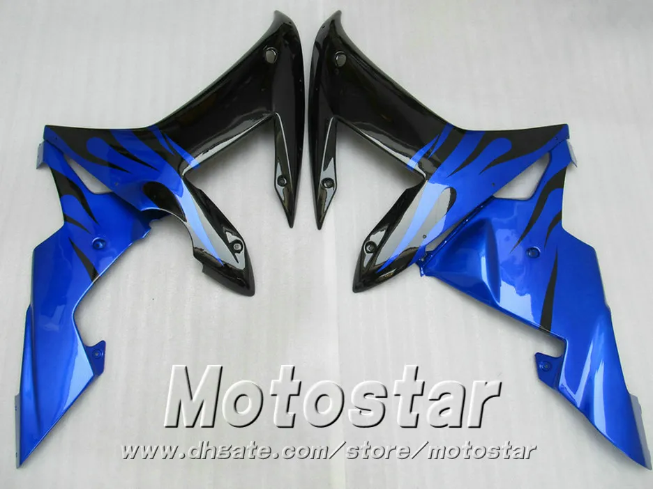 Injektionsform ABS Full Fairing Kit för Yamaha R1 2002 2003 Blue Black Fairings Set 02 03 YZF R1 LQ6