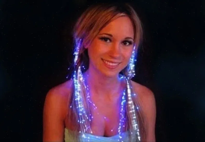 LED Włosy Flash Braid Dekoracji Włosów Włókno Świecące Warkocz Na Boże Narodzenie Party Wakacje Kolorowe Zabawki Prezent Bezpłatny statek