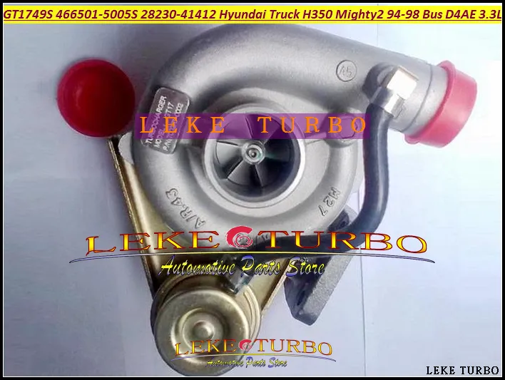 GT1749S 466501 466501-5004S 466501-0004 28230-41411 Turbo Turbocompresseur Pour HYUNDAI Camion H350 Puissant II 1994-98 Chrorus Bus H600 D4AE 3.3L