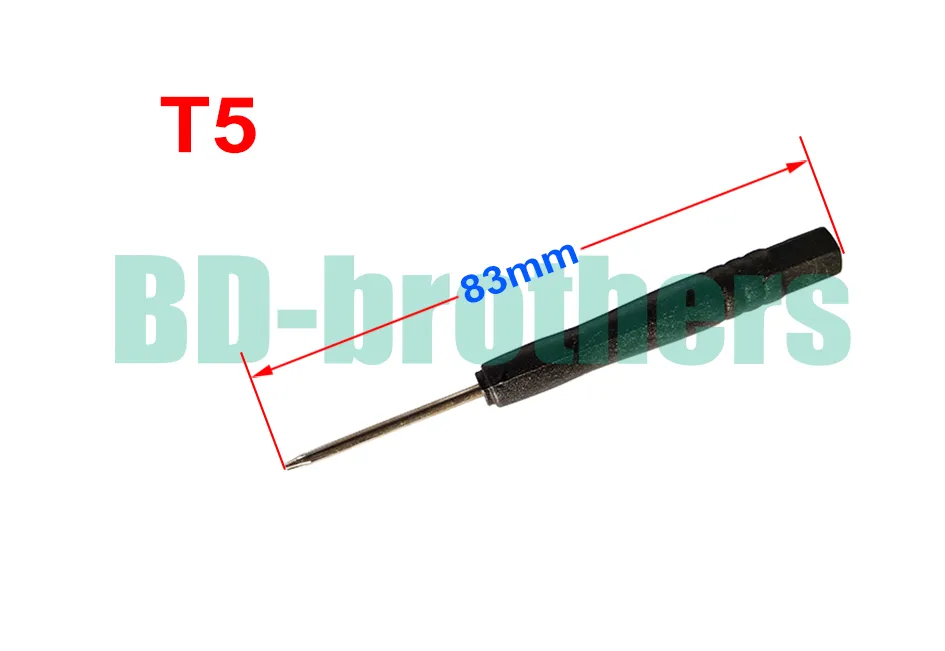 83mm Preto T5 Chave De Fenda Torx Chave De Fenda Drivers Abertos para a Placa de Circuito Do Disco Rígido de Abertura do Telefone Reparação 7000 pçs / lote