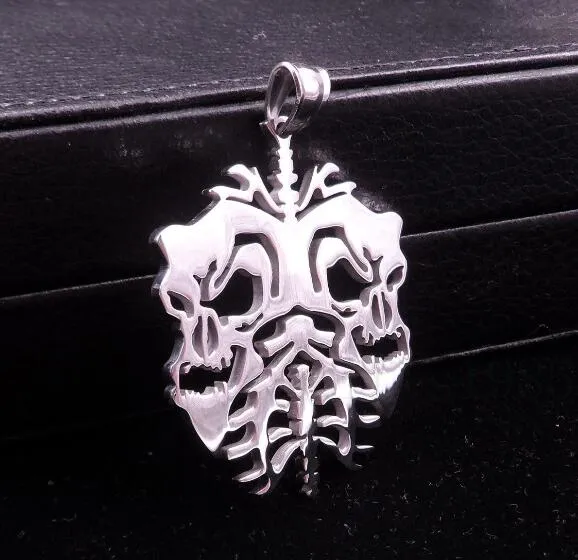 Fashion ICP Jewelry large Stainless Steel Cool craziness Hatchetman Juggalette Heart Pendant with 3mm 30 inch box chain Necklace