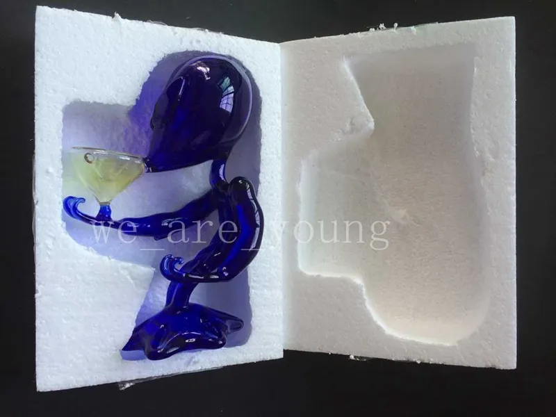 Nytt 6,5 tums främmande glasrör Glas Rökpipor Mini Glass Bongs Alien Pipes Tobacco Pipes