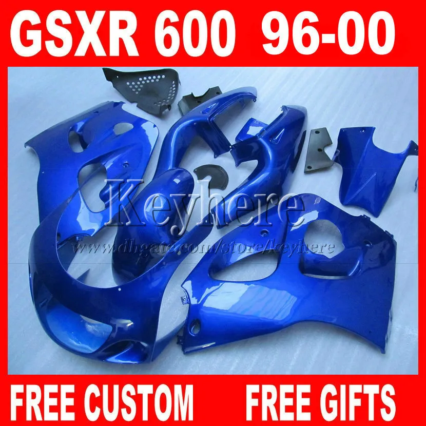 Alle Blue Fairing Kit für Suzuki SRAD 96 97 98 99 00 GSXR600 GSXR750 Kunststoffverkleidung Teile GSXR 600 750 1996 1997 1998 1999 2000 5E7W