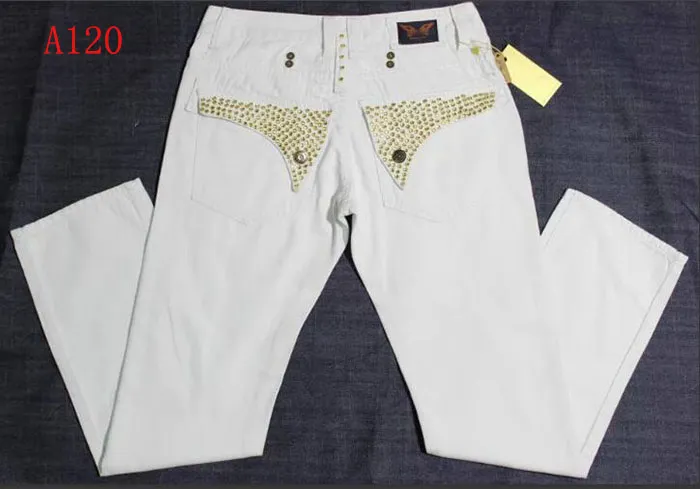 Mens Robin Rock Revival Jeans Crystal Studs Denim Pants Designer Trousers Men`s size 30-42 New