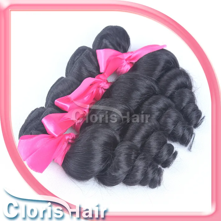 Salon Grade Loose Wave Peruvian Virgin Hair Bouncy Curly Human Hair Extensions Wholesale 1 Bundle Peruvian Loose Curls Weft For Sale