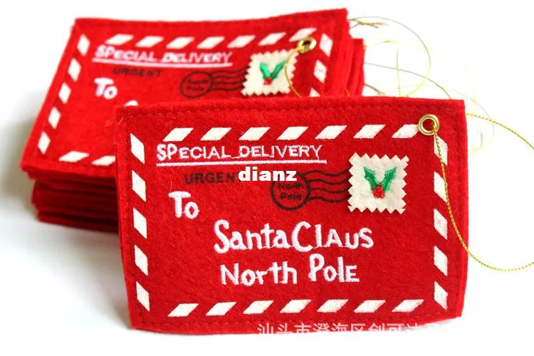 Moda Sıcak 10 adet / grup Noel Zarf Noel Kartları Şeker Çanta