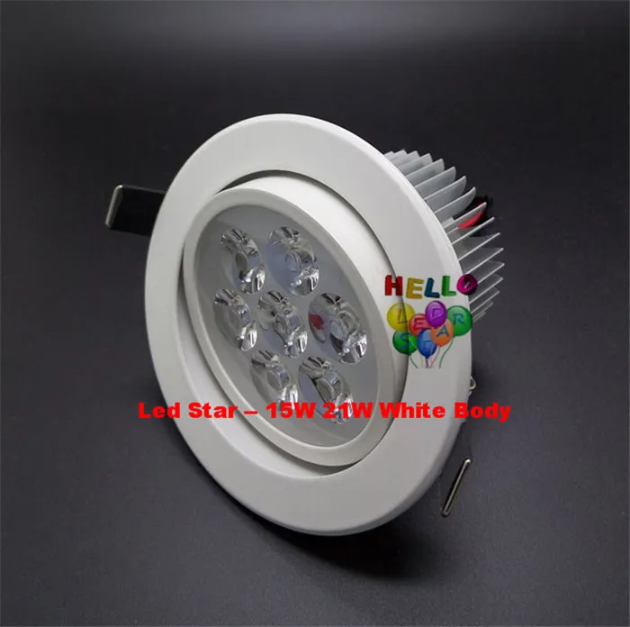 Whitesilver Dimmable 9W 12W 15W 21W Luci a LED LED LED ALTA POTENZA LED LEGGI LUCI BACCHIING RACCIO CRIGT85 AC 110240V con 2106216