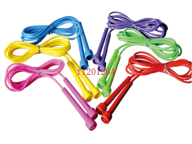 50 stks / partij DHL FEDEX Gratis Verzending PVC Plastic Touw Skipping Klein Handvat Touw Skipping Professionele Speed ​​Springtouw