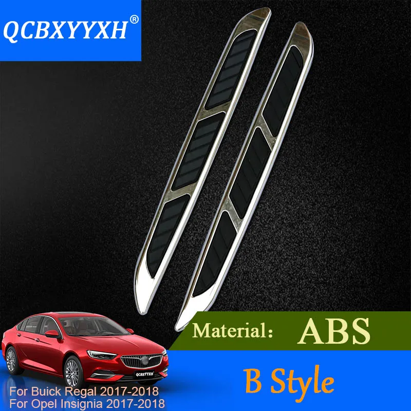 QCBXYYXH 2 UNIDS / lote ABS Car Styling Para Buick Regal Opel Insignia2017 2018 Coche Side Vent Flow Stickers Etiqueta de La Decoración Externa