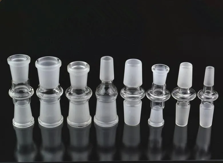 Bong rökningstillbehör 10mm drop down adapter 14mm manlig kvinnlig 18 mm askfångare återvinnsolje riggar dab glas vatten rör skålbubbler