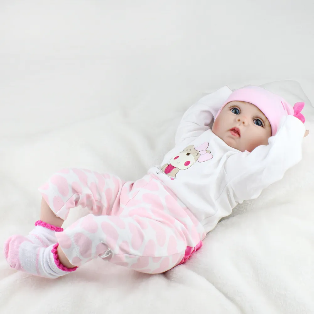 54 cm Realistico Reborn Baby Soft Silicone Vinyl Real Touch Doll Lovely Newborn Baby Reborn Baby Dolls