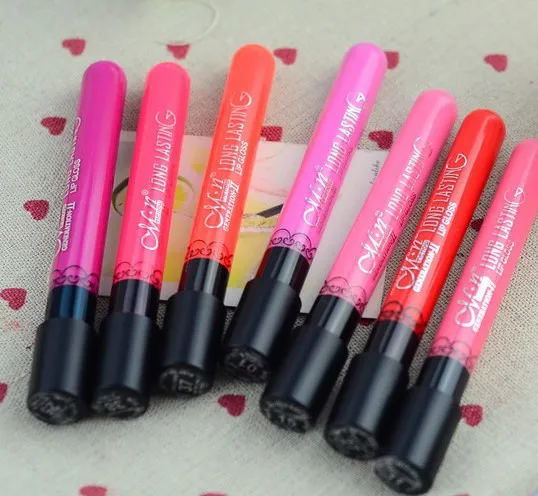 2015 hot selling 10 kleuren ynq lucratieve lip glanst vochtmatte kleur waterdichte lippenstift langdurige naakt lip stick lipgloss 