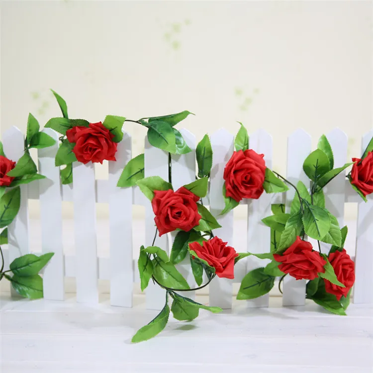 Düğün Dekorasyon Yeni Yapay İpek Gül Çiçek Asma Asılı Garland Düğün Ev Duvar Parti Dekor 10 adet / grup Ücretsiz Kargo