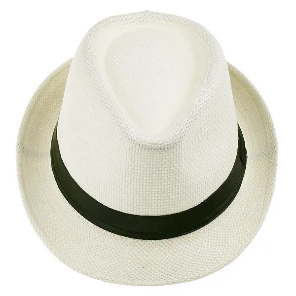 Moda Unisex Starw Panama Kapelusze Fedory Stylowe Lato Skrzydły Brim Beach Travel Caps Ivory ZDS6 * 10