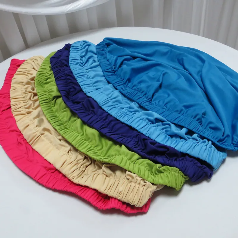 Various Color Spandex Table Cloth 60/70/80/90cm Round Topper/Stretch Cocktail Table Cover Cap 