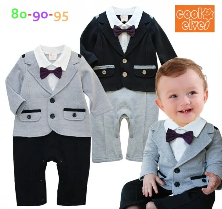 2019 herfst baby romper jongens gentleman lange mouw rompertjes kinderen ontspanning modellering klim kleding kinderen jumpsuits babykleding GR14